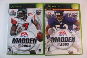 2 games: Madden NFL 2004 + 2005 (Microsoft Xbox) Authentic, tested/works